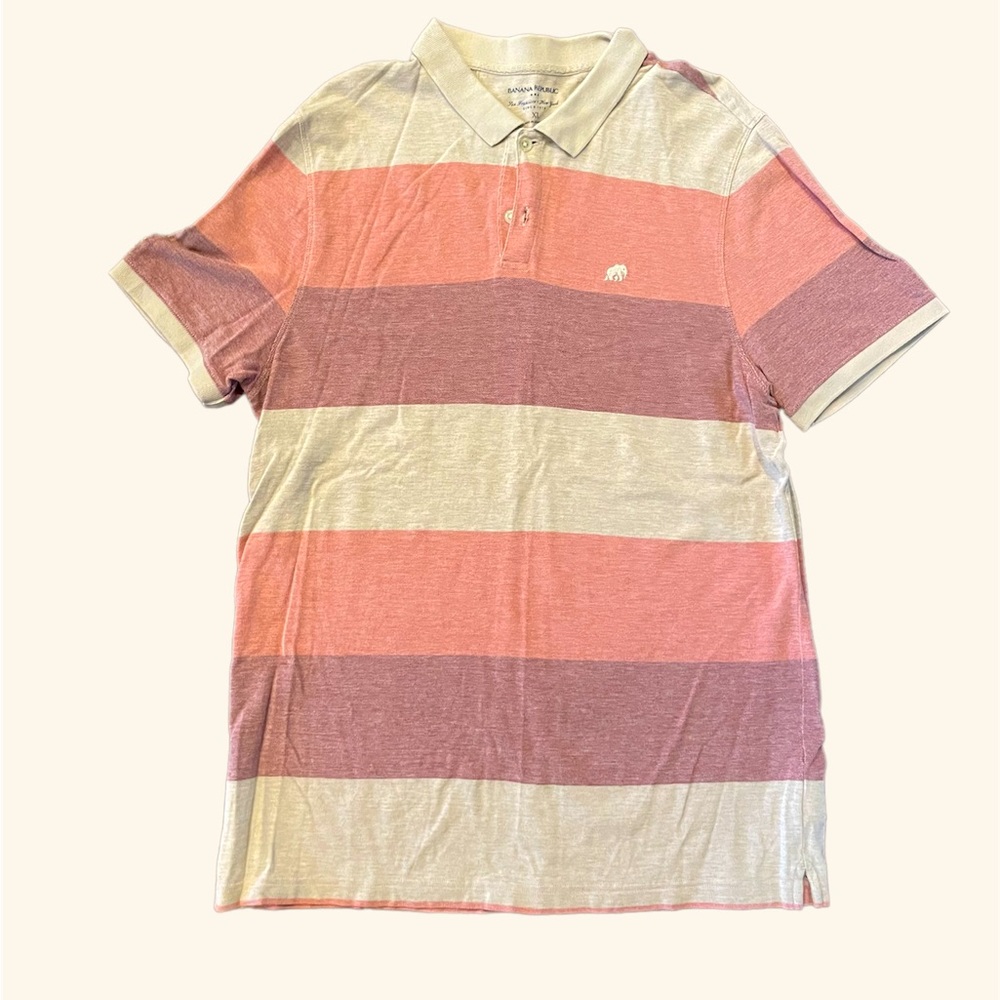 Banana Republic XL Polo Striped 3 Button Down